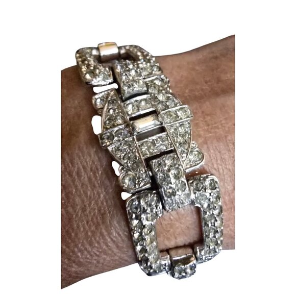 Vintage Art Deco Pave Stunning Bracelet (A4900) - Picture 2 of 8